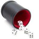 Cylinder Dice Throwing Cup with Lid Set of 6 Dice in Tube Travel Dice Cup for Yahtzee Poker Family Fun 5