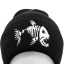 Czarna czapka zimowa z rybim printem 4