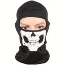 Czarna maska balaclava na twarz z motywem czaszki 40 x 25 cm poliester ochrona twarzy pod kaskę do sportu i jazdy 1