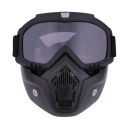 Czarna maska motocrossowa z hartowanym szkłem PC Ochronna maska motocyklowa wykonana z materiału TPU Enduro quad cross 6