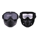 Czarna maska motocrossowa z hartowanym szkłem PC Ochronna maska motocyklowa wykonana z materiału TPU Enduro quad cross 4