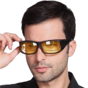 Czarne okulary sportowe 7,1 x 4,1 cm Okulary rowerowe z filtrem UV Nadają się do jazdy samochodem i aktywności na świeżym powietrzu Lekkie i stylowe wzornictwo 3