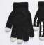 Czarne rękawiczki damskie z kośćmi 2