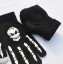 Czarne rękawiczki damskie z kośćmi 3