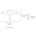 Czarny wiatroszczelny parasol 105 x 61 cm o bardzo dużej powierzchni Stelaż dwuwarstwowy z 10 prętami Metal i włókno Automatyczne sterowanie 2