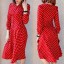 Czerwona sukienka damska w kropki 1