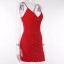 Czerwona sukienka damska z zamkiem 2