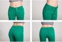 D jeans estilizados para senhora - Verdes 3