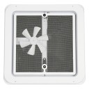 Dachlüfterfenster für Wohnmobile mit Abluftventilator Größe 42 x 42 cm mit klappbarem Deckel wasserfester Kunststoff weiß für Wohnmobile und Transporter 3
