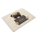 Dækkeserviet med bulldogmotiv 16