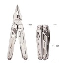 Daicamping DL30 Multifunktionswerkzeug aus rostfreiem Stahl Zangen Klappmesser Scheren Säge Schraubendreher EDC Überlebensset mit Tasche 2