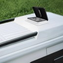 Dakventilatievenster voor camper afzuigventilator afmeting 42 x 42 cm kantelbaar deksel waterdicht plastic wit voor caravan en bestelwagen 6
