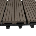 Dalles de terrasse WPC 30 × 30 × 1,8 cm, composite bois-plastique (60 % bois + 30 % plastique), système click, pour jardin, terrasse 6