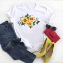 Dam T-shirt med blommotiv 18