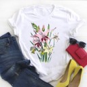 Dam T-shirt med blommotiv 27