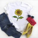 Dam T-shirt med blommotiv 23