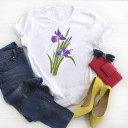 Dam T-shirt med blommotiv 26