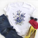 Dam T-shirt med blommotiv 20