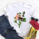 Dam T-shirt med blommotiv 8