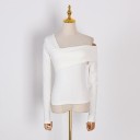 Dam T-shirt med nedfälld axel A817 8