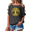 Dam T-shirt med utskärningar A1258 14