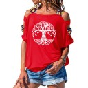 Dam T-shirt med utskärningar A1258 17