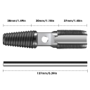 Damaged Pipe Extractor 3/4" Removal of Internal and External Threads Pipe End Repair Tool for Plumbers and Maintenance Workers 2