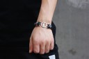 Damarmband i äkta läder med fjäder J550 3