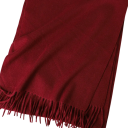 Damaskal 33x180 cm Enfärgad mjuk sjal med fransar Lätt värmande tillbehör i polyester Elegant sjal för höst och vinter 3