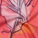 Dame 3D leggings med bladprint - Pink 5