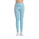 Dame 3D leggings med dråber - Blå 1
