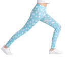 Dame 3D leggings med dråber - Blå 2