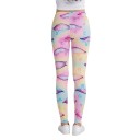 Dame 3D-leggings med dryppende vandprint 3