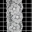 Dame-bh med blonder og blomster J1050 3