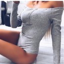 Dame bodysuit med skulderlukning B749 3