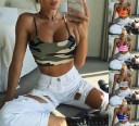 Dame camouflage crop top A1210 6