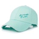 Dame cap med broderet silhuet af ræv Bomulds baseball cap med bånd og spænde bagpå Til hovedomkreds 54 til 62 cm 7