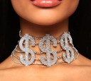 Dame choker halskæde dollar 1