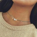 Dame choker halskæde med hjerte 2