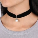 Dame choker halskæde med vedhæng D103 2