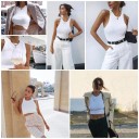 Dame crop top B345 2