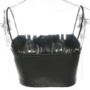 Dame crop top i kunstlæder A1276 5