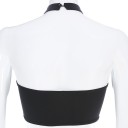 Dame crop top i mesh med bælte 2