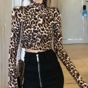 Dame crop top med dyremotiv 2