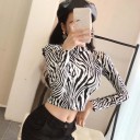 Dame crop top med dyremotiv 4