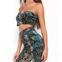 Dame crop top med dyreprint 2