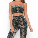 Dame crop top med dyreprint 5