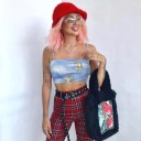 Dame crop top med engle A1200 4