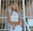 Dame crop top med engle A1224 4