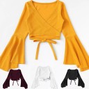 Dame crop top med flæser A350 1